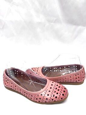 MIZ MOOZ WOMEN'S BUTTERY LEATHER FLATS SLIP ON SHOES PEACH 37EU / 7US # T-83